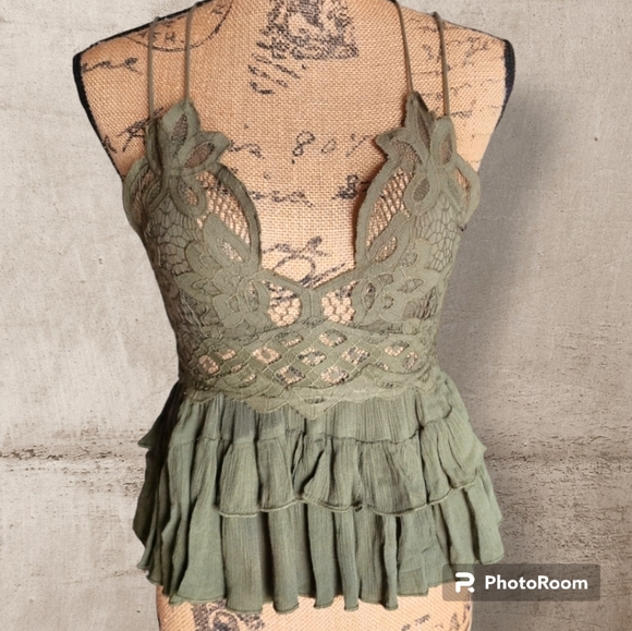 Free People Tops - Free People Adella Cami Tank Olive